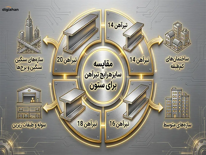 بهترین تیرآهن برای ستون