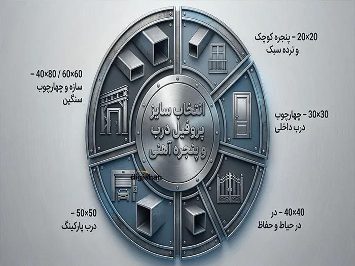 پروفیل درب و پنجره آهنی