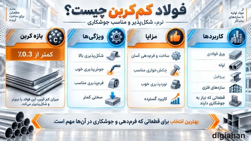 تفاوت فولاد کم کربن، متوسط کربن و پرکربن